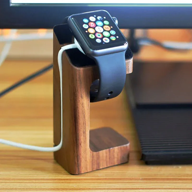 Apple Smartwatch Accessories - Houten Apple Watch-opladerstandaard Smartwatch Desktophouder Laadstation
