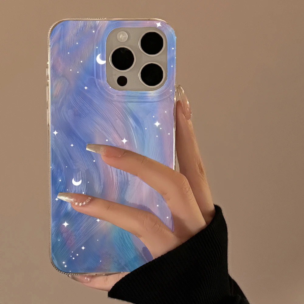 Xiaomi Redmi Note 14 - Modieus Glitter Sterrenhemel Gradiënt Telefoonhoesje Voor