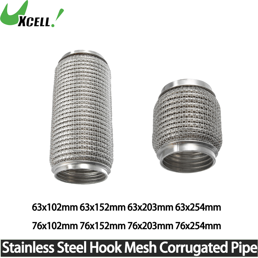Stainless Mesh Band - UXCELL Auto-uitlaat Flexibele pijp Roestvrij stalen