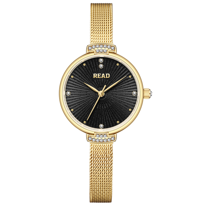 Stainless Mesh Band - LEES Dames Quartz Horloge | Zwarte