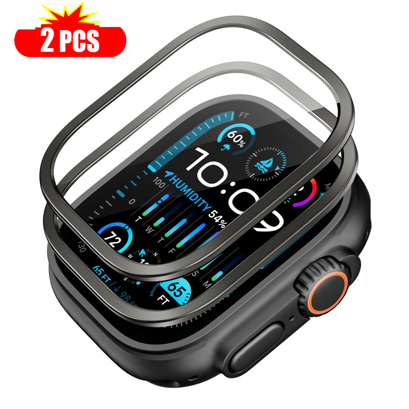 Smartwatch Case - 2 stuks Gehard Glas voor Apple