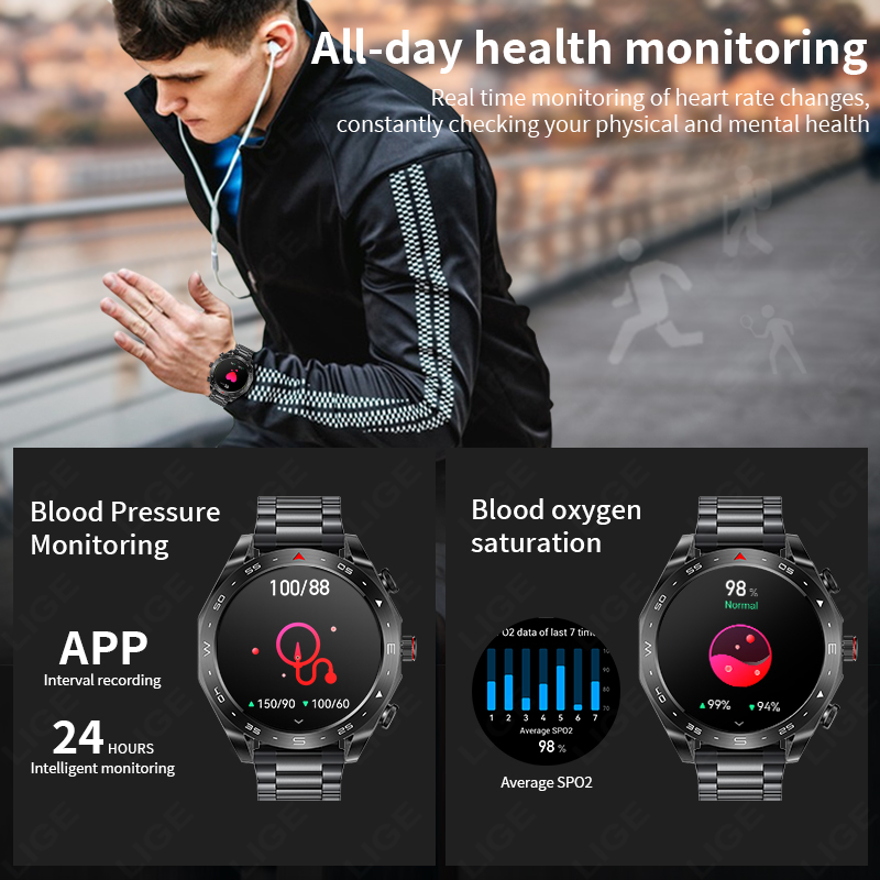 LIGE Smartwatch met oordopjes  - Smartwatch Headset recensie en prijs