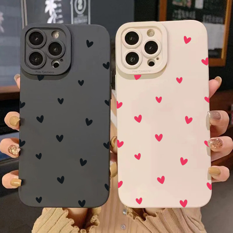 Zwarte Love Heart beschermhoes - Samsung Galaxy A55 recensie en prijs
