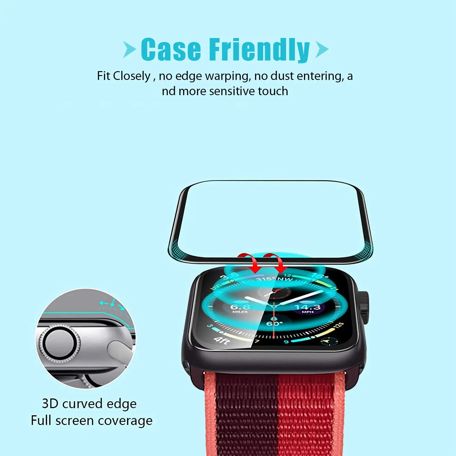 3D gehard glas screenprotector - Smartwatch Case recensie en prijs