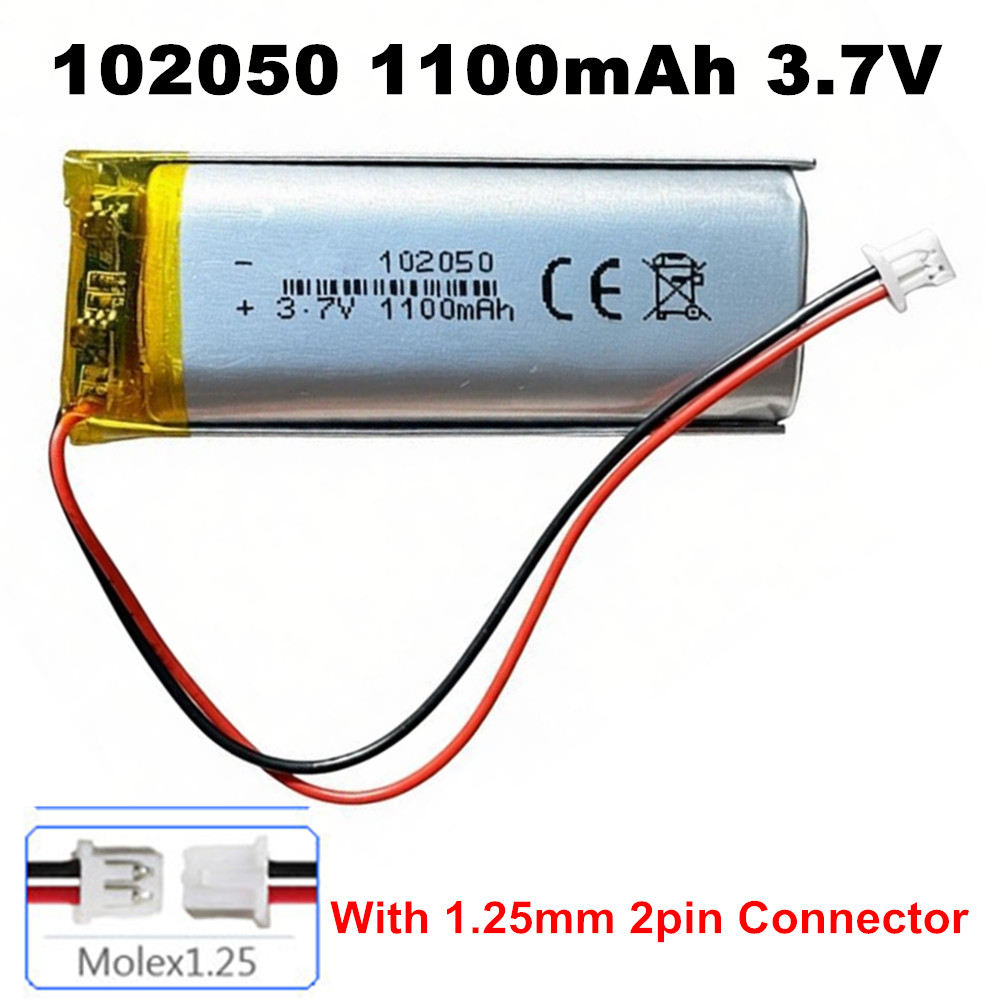 102050 3.7V 1100mAh Met JST 1. - Smartwatch Headset recensie en prijs