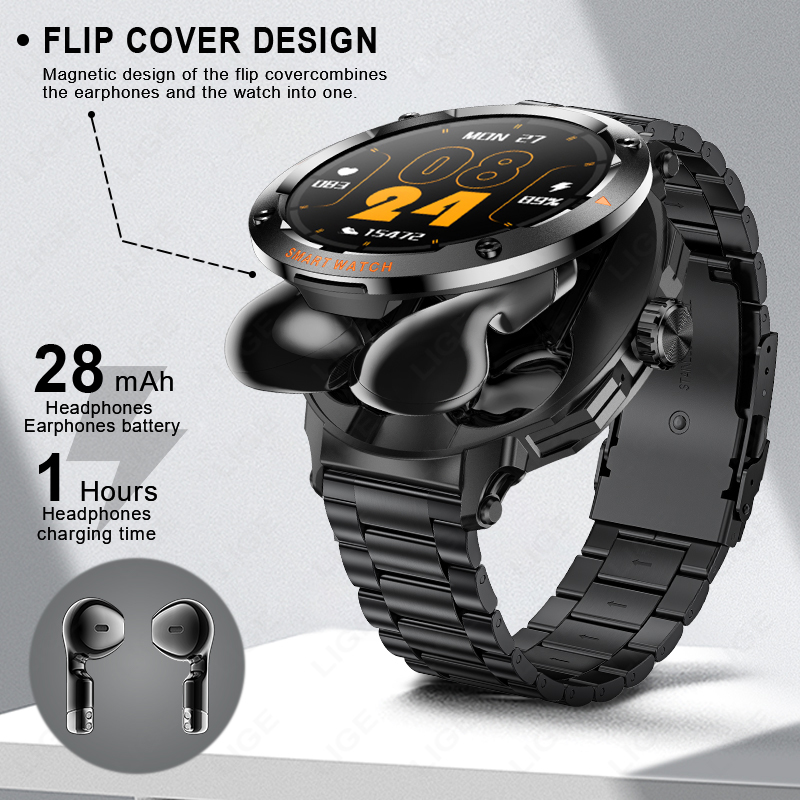 Nieuwe heren 2-in-1 headset sm - Smartwatch Headset recensie en prijs