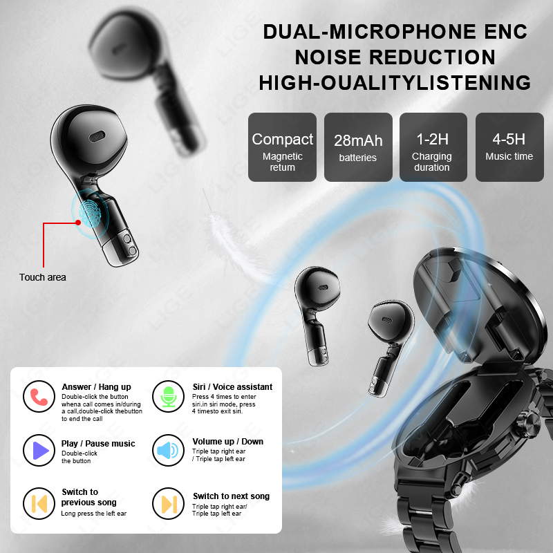 Nieuwe heren 2-in-1 headset sm - Smartwatch Headset recensie en prijs